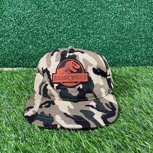 Jurassic World Camo Hat Adjustable Snapback Cap Dinosaur Logo Youth‎ Kids